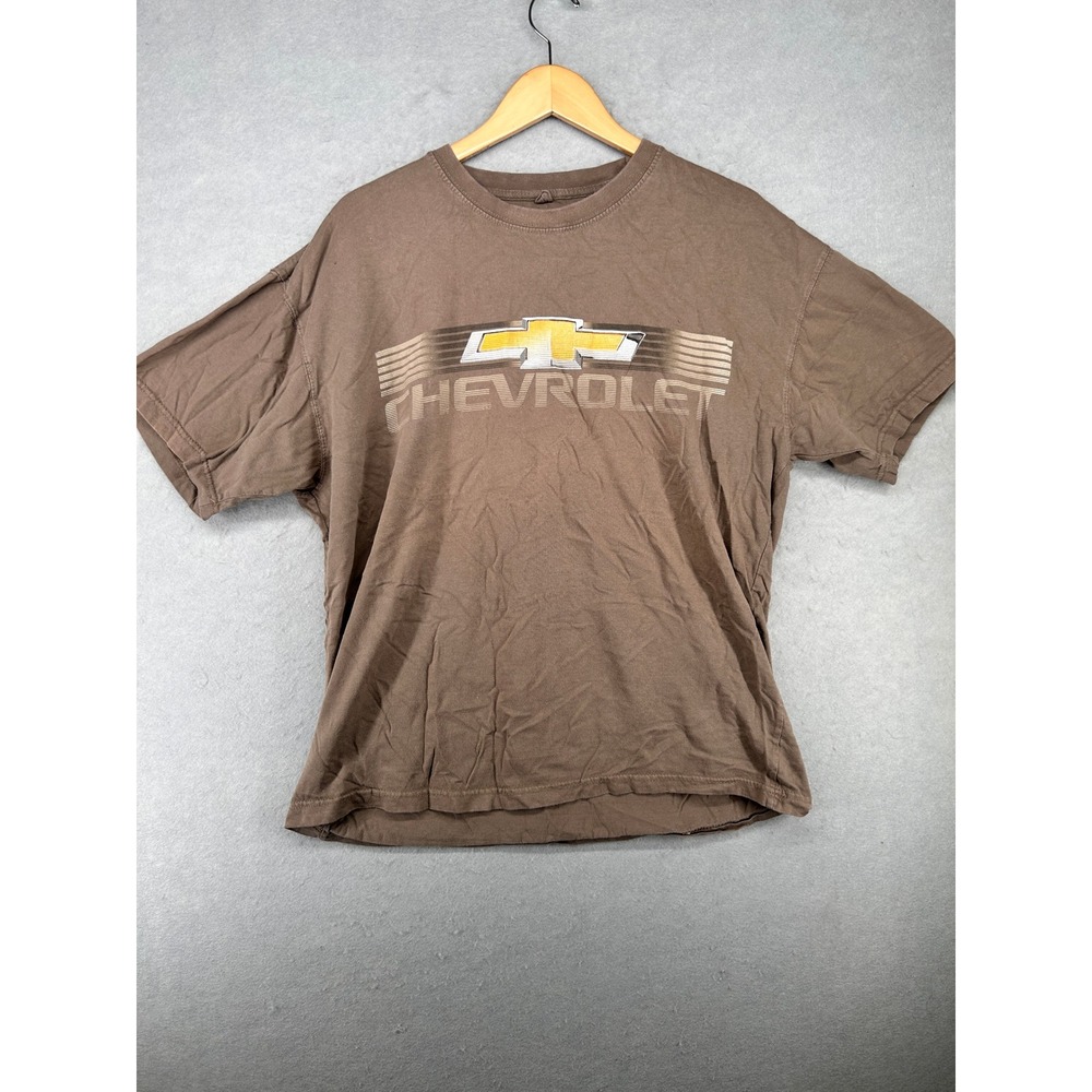 Newport Blue Chevrolet Graphic T-Shirt Mens XXL Brown Short Sleeve Cotton Tee